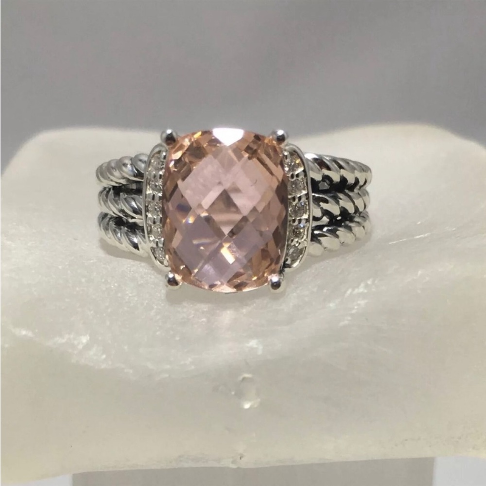David Yurman Morganite Wheaton Ring size 6. FLASH SALE Black Friday !!